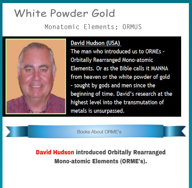 David Hudson - ORME's